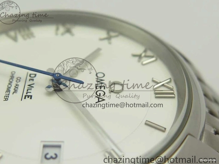 0512 De Ville Hour Vision 41mm SS VSF 1:1 Best Edition White Dial on SS Bracelet A8500 Super Clone Casual 7946